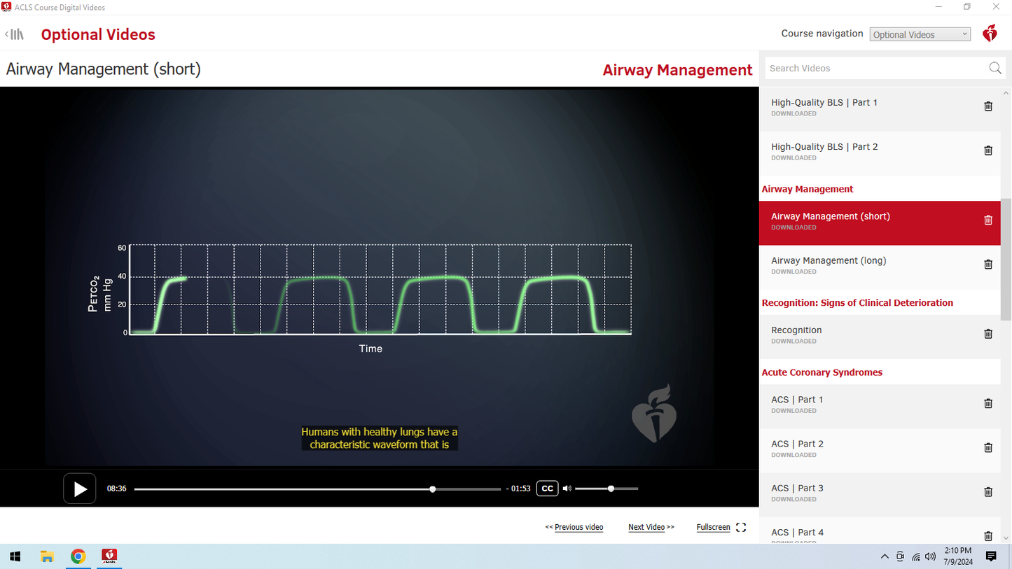 AHA ACLS Provider Certificate Course (Lecture+ Hands-on, 4 hours)